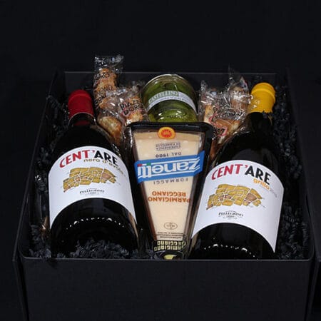 Cadeaupakket met Italiaanse wijn en delicatessen – Goditi l’italiano