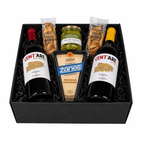 Cadeaupakket met Italiaanse wijn en delicatessen – Goditi l’italiano