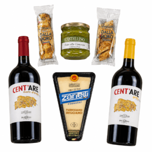 Cadeaupakket met Italiaanse wijn en delicatessen – Goditi l’italiano