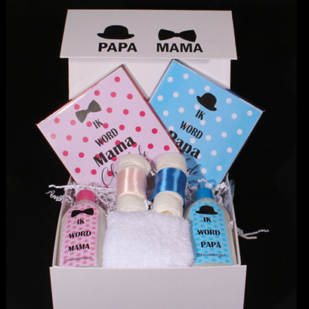 Zwangerschap cadeau - Ikword Mama - Ik word Papa. Zo leuk om de aanstaande Papa en Mama te feliciteren met deze originele zwangerschapsbox