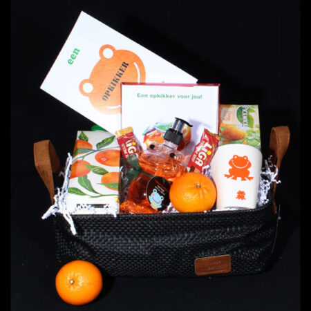 Beterschappakket sinaasappel Opkikker - Een fruitige Opkikker. Met deze sinaasappel opkikker is de zieke vastweer snel beter