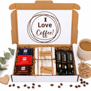koffie en chocolade adeautje door de brievenbus
