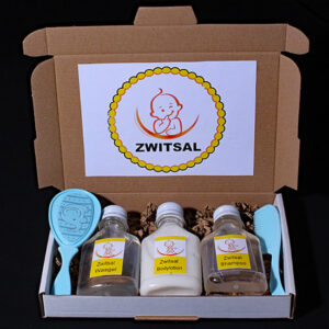 Zwitsal geboorte- of babyshower-cadeautje per post versturen. Dit leuke pakketje kan je als brievenbuscadeautje versturen maar natuurlijk ook zelf geven