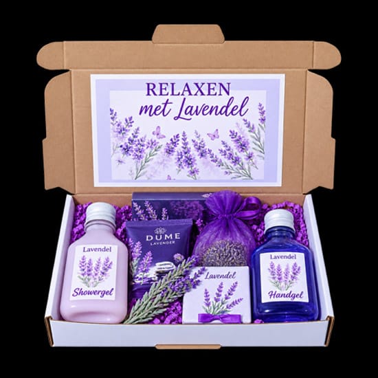 Voor vrouw – Brievenbus cadeautje Lavendel – Relaxen met lavendel