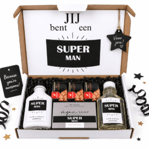Brievenbus cadeautje voor een man - Postpakketje Super Man