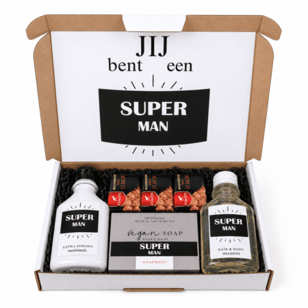 Brievenbus cadeautje voor een man - Postpakketje Super Man