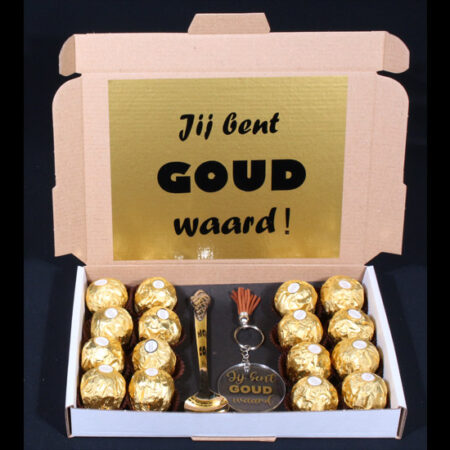 Cadeautje door de brievenbus Jij bent Goud waard