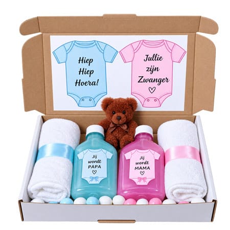 Zwangerschaps cadeautje - Hiep hiep Hoera, Zwanger. Hoera ze zijn zwanger, daar hoort toch een leuke verrassing bij om de as papa en mama te feliciteren Zwangerschaps cadeautje – Hiep hiep Hoera, Zwanger