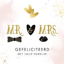 Huwelijksgeschenkmand voor een gouden geluk