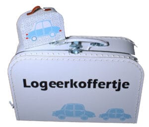 Logeerkoffertje voor baby jongen, zwangerschap, babyshower