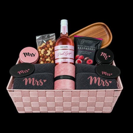 Huwelijks geschenkmand Mr & Mrs Love for ever